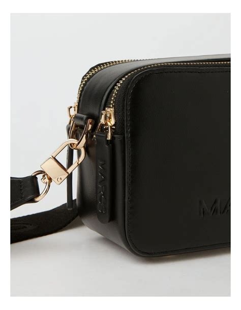 budapest black camera crossbody bag.